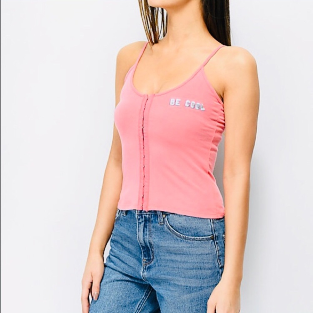 A-Lab Milo Be Cool Peach Crop Tank Top